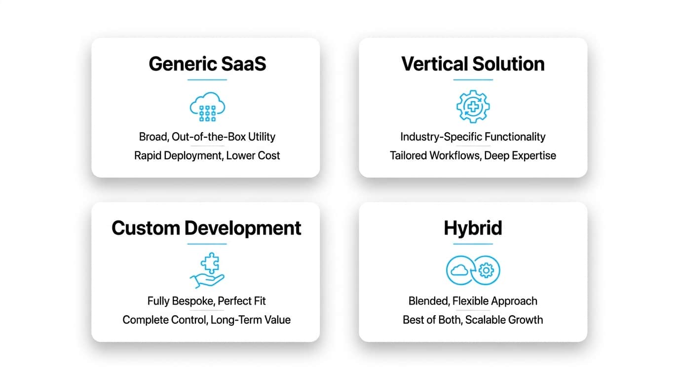 Structured discovery process for mitigating risks in industry-specific software development